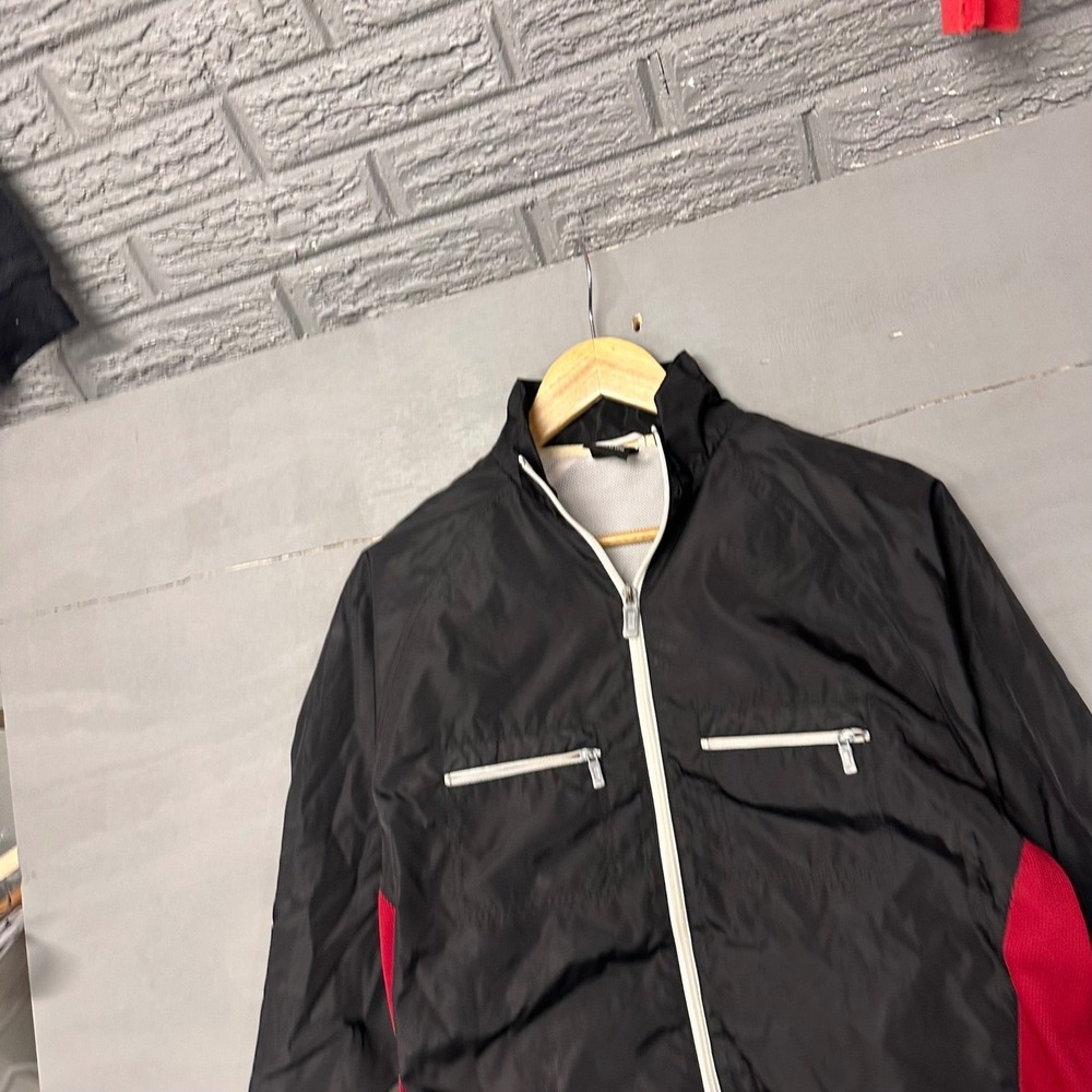 Nike Men's Track Jacket Black Red Zip Up Athletic Casual Size‎ L